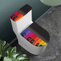 Colorful Piano Keyboard Print Toilet Lid And Tank Cover Set