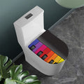 Colorful Piano Keyboard Print Toilet Lid Cover