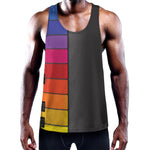 Colorful Piano Keyboard Print Training Tank Top