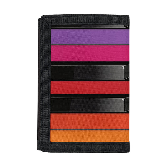 Colorful Piano Keyboard Print Trifold Wallet