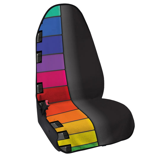Colorful Piano Keyboard Print Waterproof Car Seat Cover
