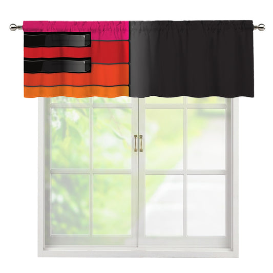 Colorful Piano Keyboard Print Window Valance