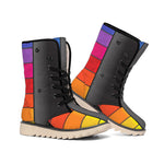 Colorful Piano Keyboard Print Winter Boots