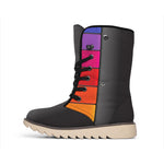 Colorful Piano Keyboard Print Winter Boots
