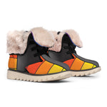 Colorful Piano Keyboard Print Winter Boots