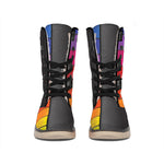 Colorful Piano Keyboard Print Winter Boots