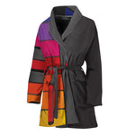 Colorful Piano Keyboard Print Women's Bathrobe