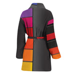 Colorful Piano Keyboard Print Women's Bathrobe