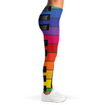 Colorful Piano Keyboard Print Women's Leggings