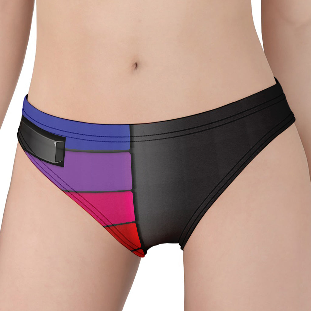 Colorful Piano Keyboard Print Women's Panties