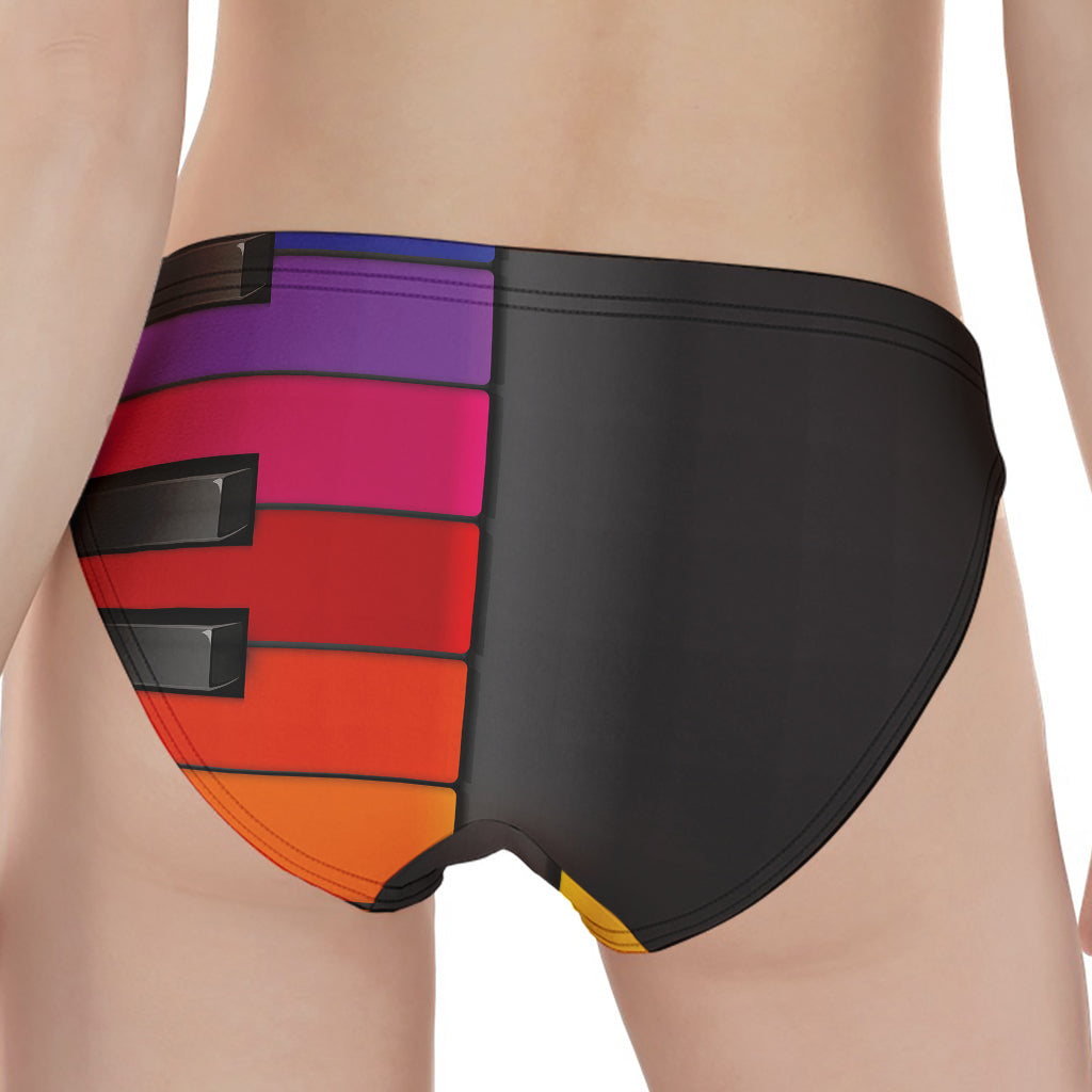Colorful Piano Keyboard Print Women's Panties