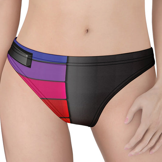 Colorful Piano Keyboard Print Women's Thong