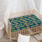 Colorful Pineapple Pattern Print Baby Crib Sheet