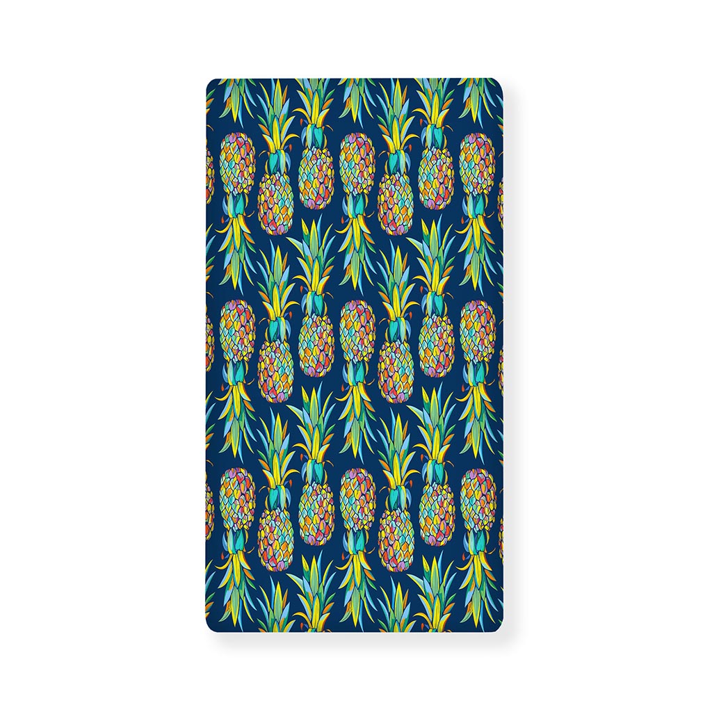 Colorful Pineapple Pattern Print Baby Crib Sheet