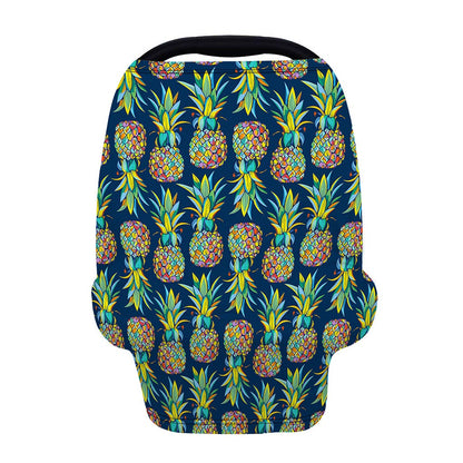 Colorful Pineapple Pattern Print Baby Seat Cover