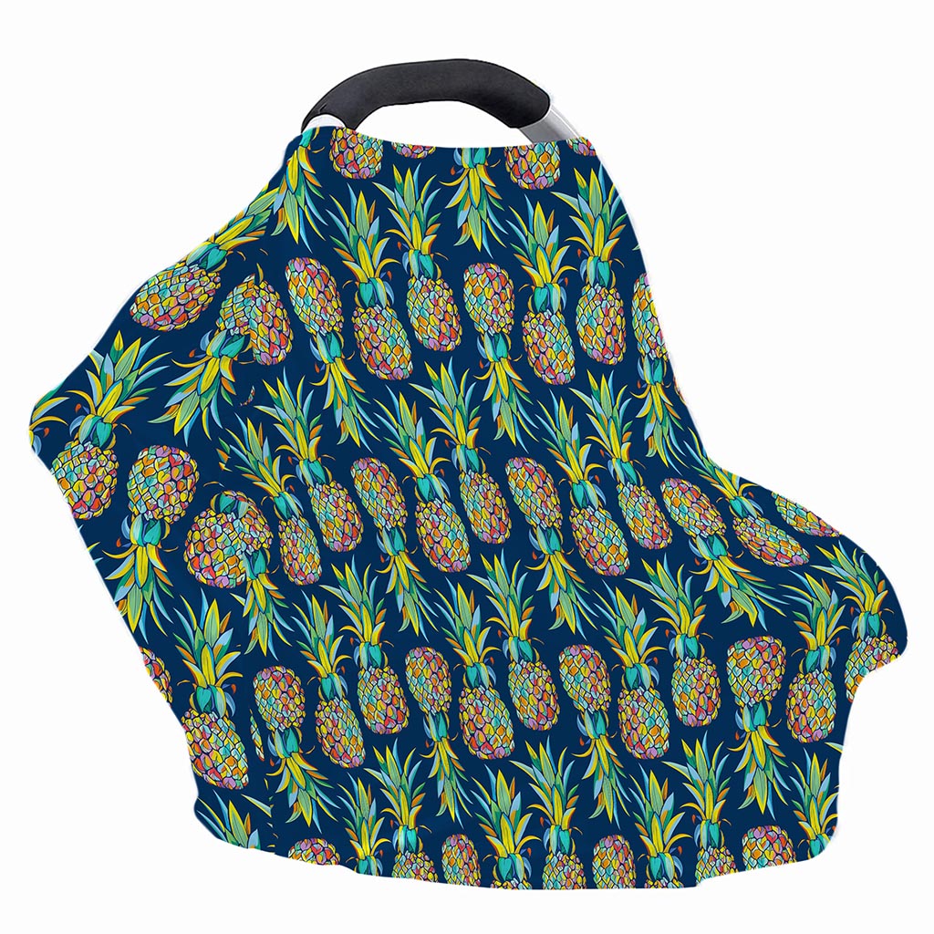 Colorful Pineapple Pattern Print Baby Seat Cover