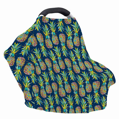Colorful Pineapple Pattern Print Baby Seat Cover