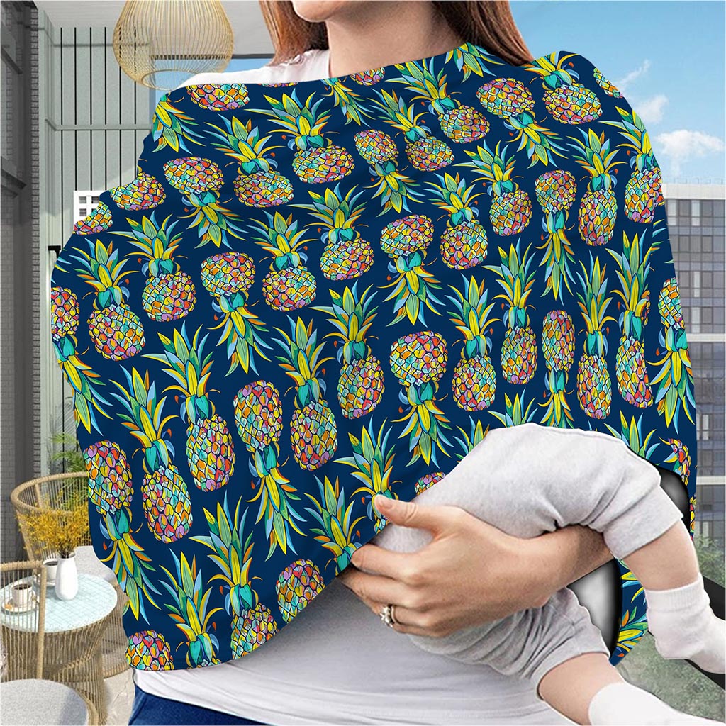 Colorful Pineapple Pattern Print Baby Seat Cover