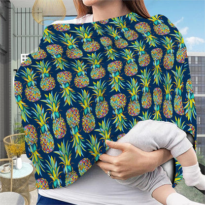 Colorful Pineapple Pattern Print Baby Seat Cover