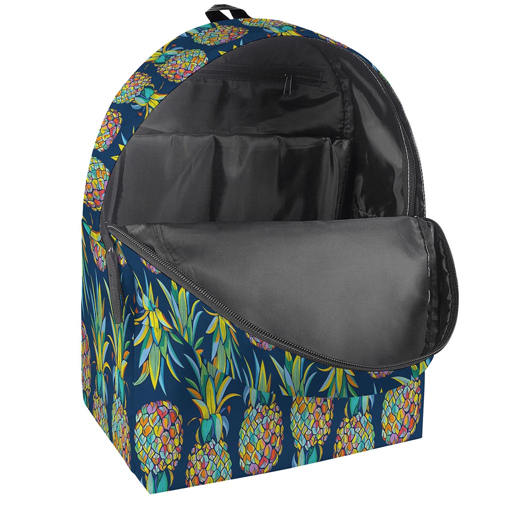 Colorful Pineapple Pattern Print Backpack