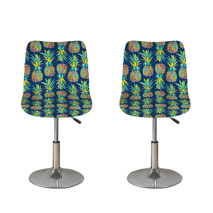 Colorful Pineapple Pattern Print Bar Stool Covers