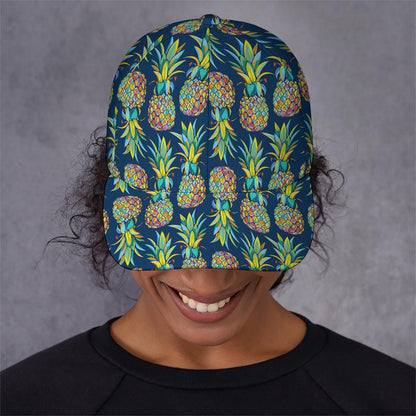 Colorful Pineapple Pattern Print Baseball Cap
