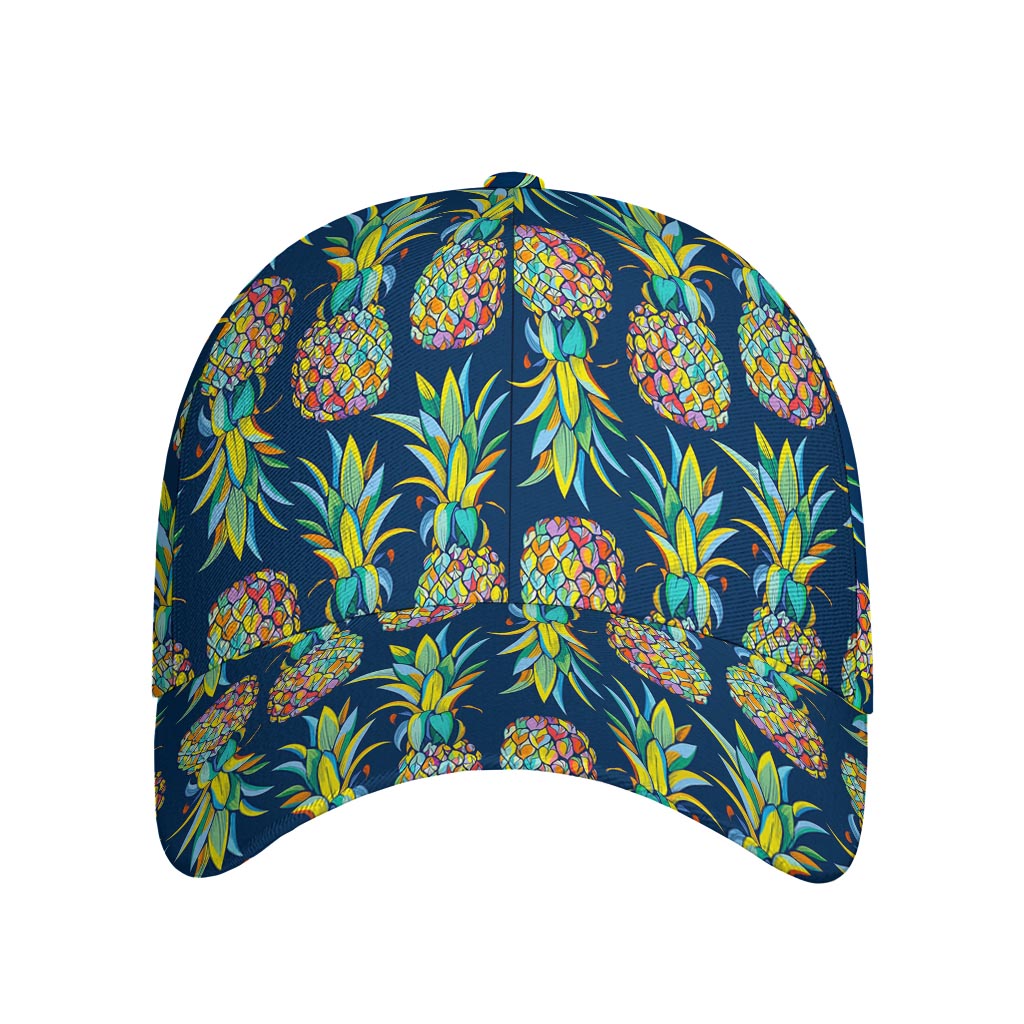Colorful Pineapple Pattern Print Baseball Cap
