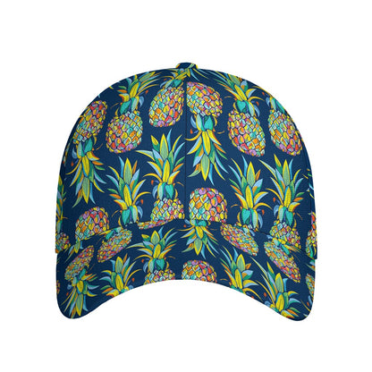 Colorful Pineapple Pattern Print Baseball Cap
