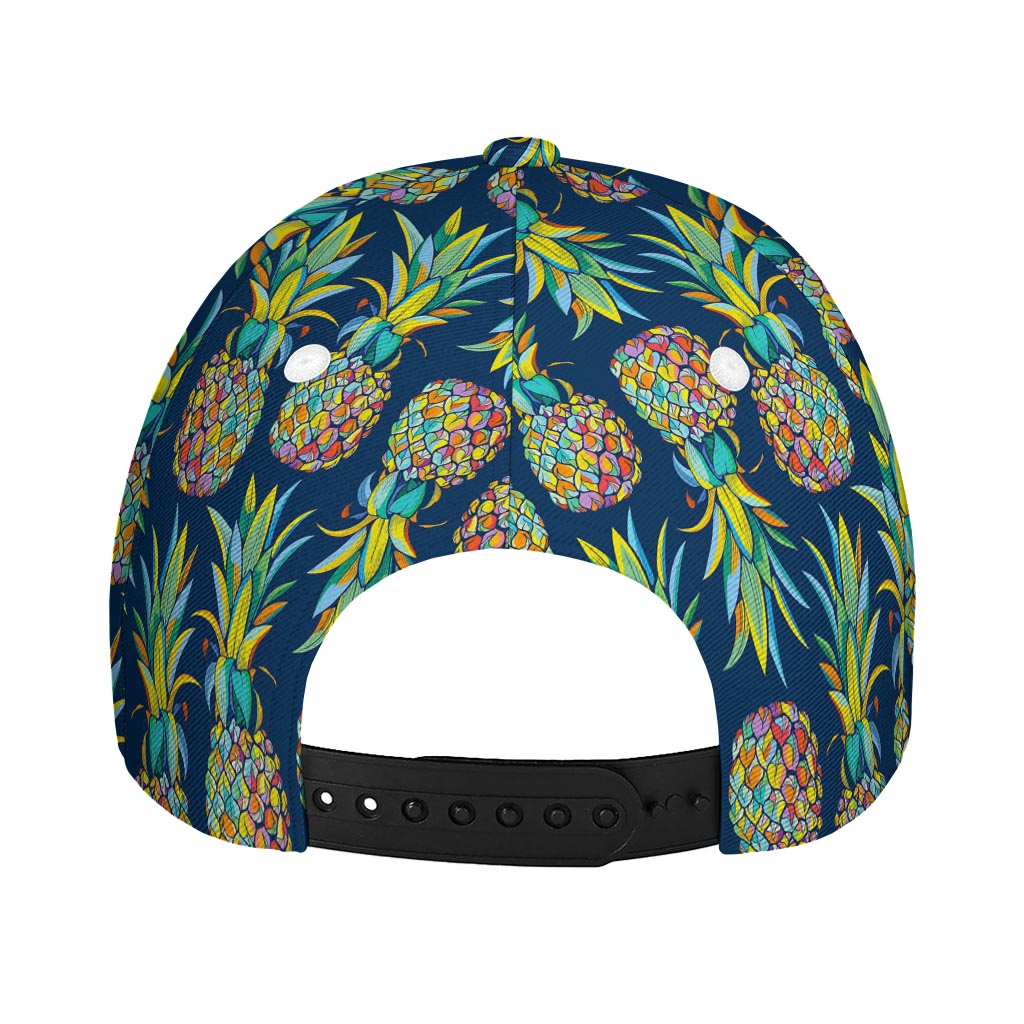 Colorful Pineapple Pattern Print Baseball Cap