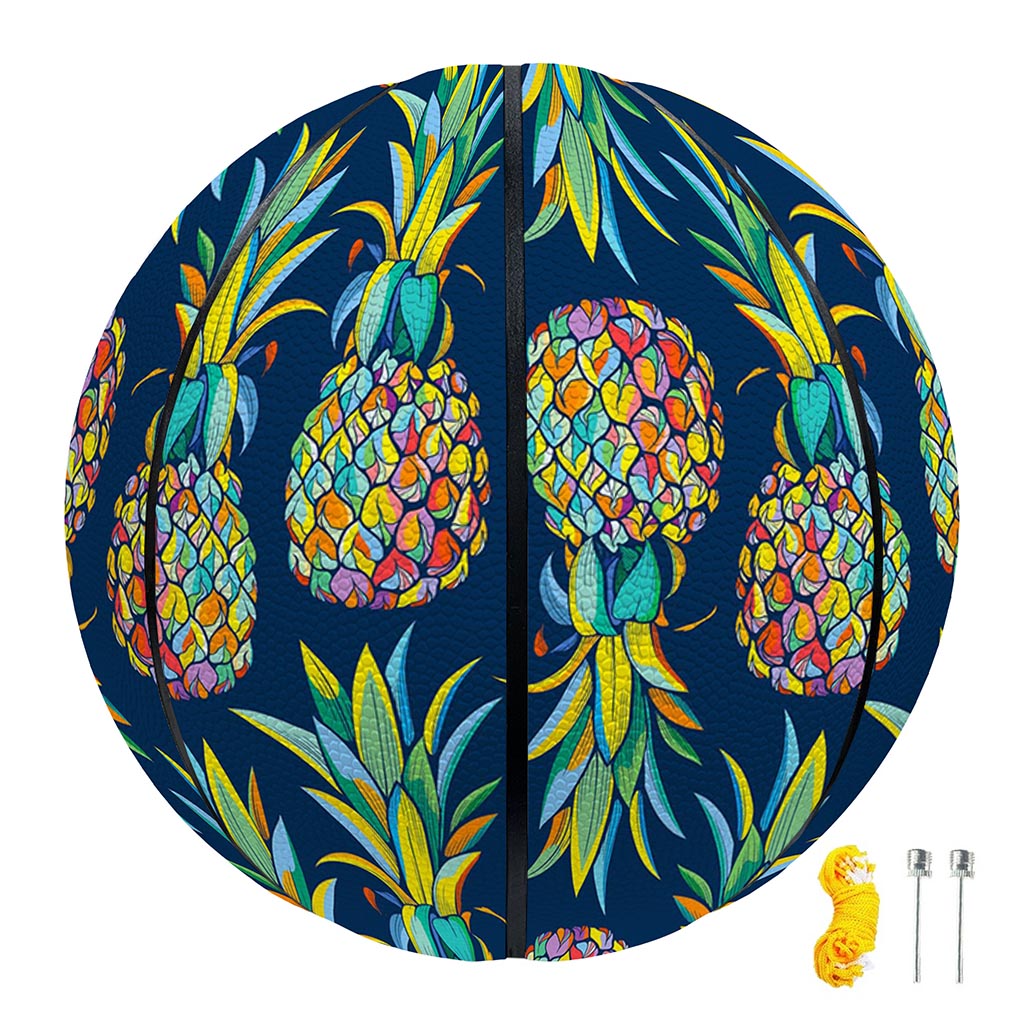 Colorful Pineapple Pattern Print Basketball
