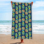 Colorful Pineapple Pattern Print Beach Towel