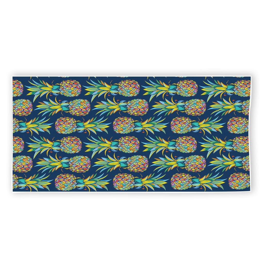 Colorful Pineapple Pattern Print Beach Towel