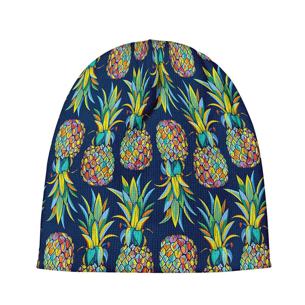 Colorful Pineapple Pattern Print Beanie