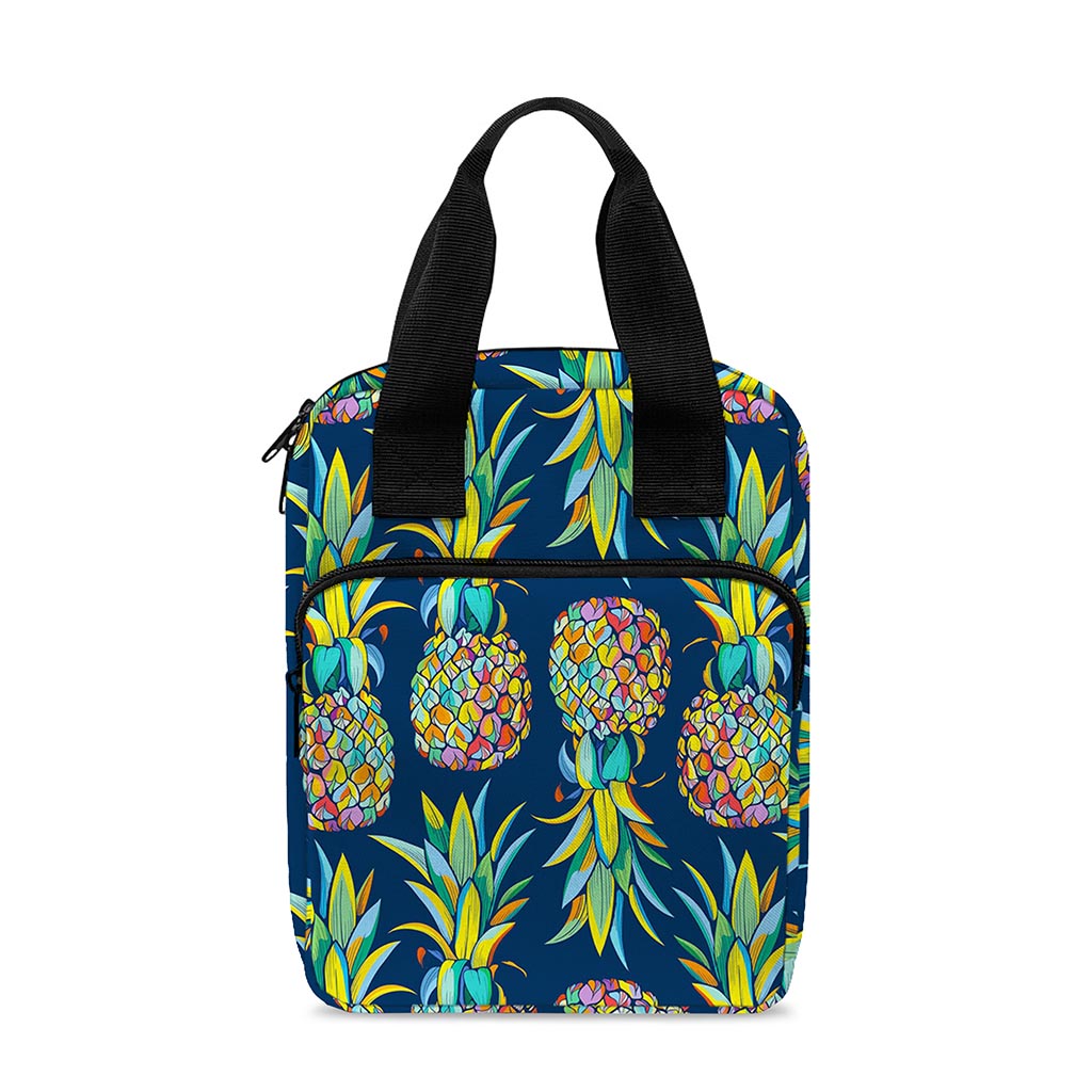 Colorful Pineapple Pattern Print Bible Tote Bag