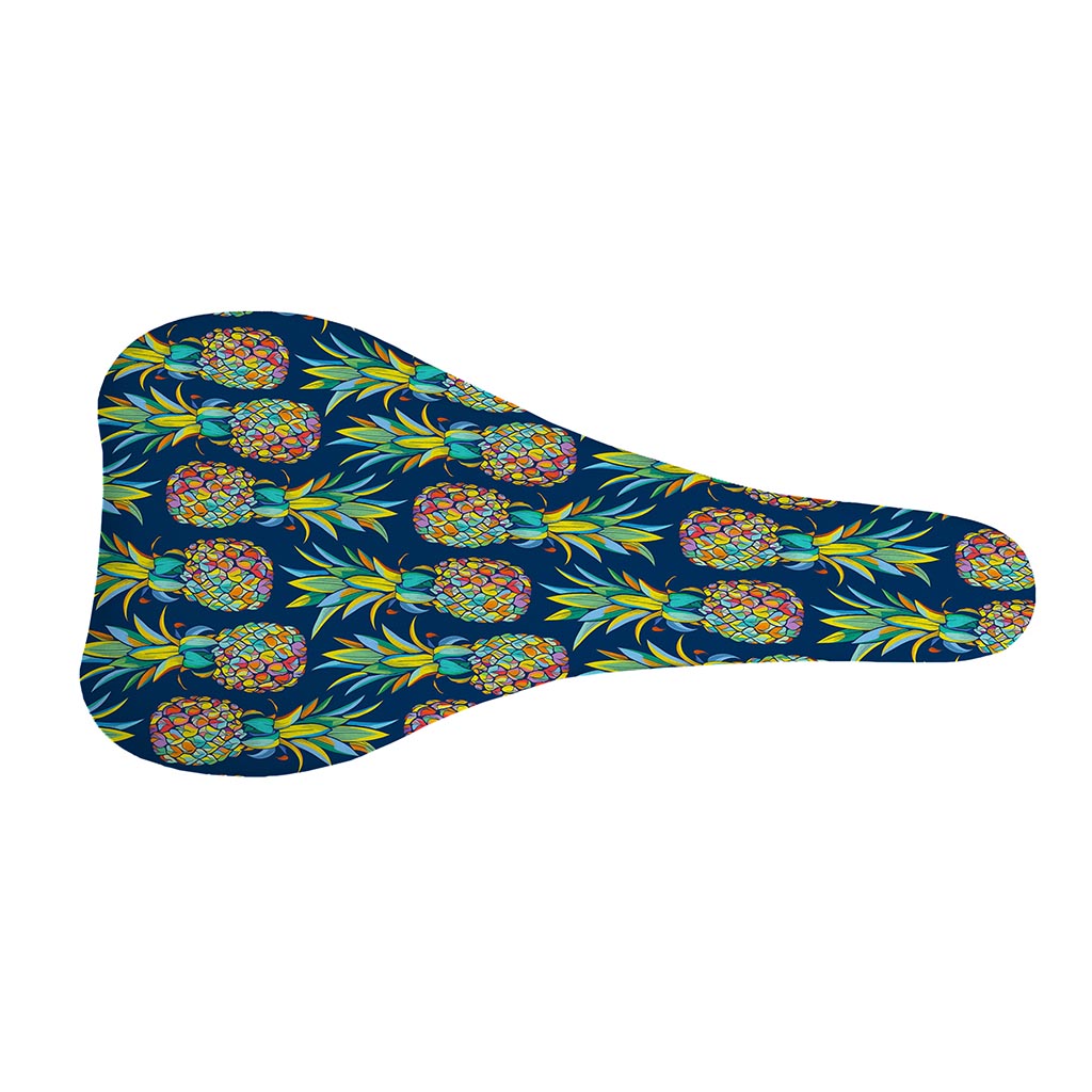 Colorful Pineapple Pattern Print Bicycle Seat Cover