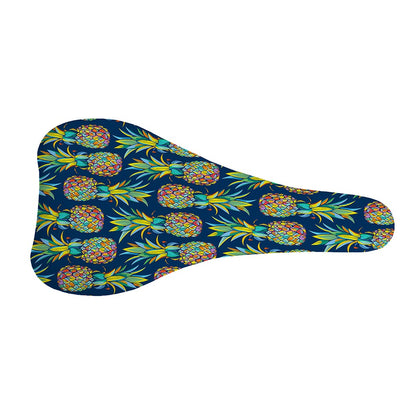 Colorful Pineapple Pattern Print Bicycle Seat Cover