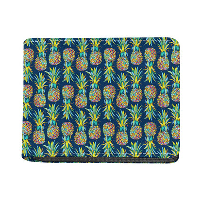 Colorful Pineapple Pattern Print Bifold Wallet