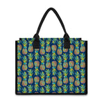 Colorful Pineapple Pattern Print Canvas Tote Bag