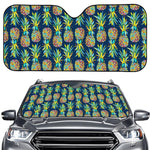 Colorful Pineapple Pattern Print Car Windshield Sun Shade