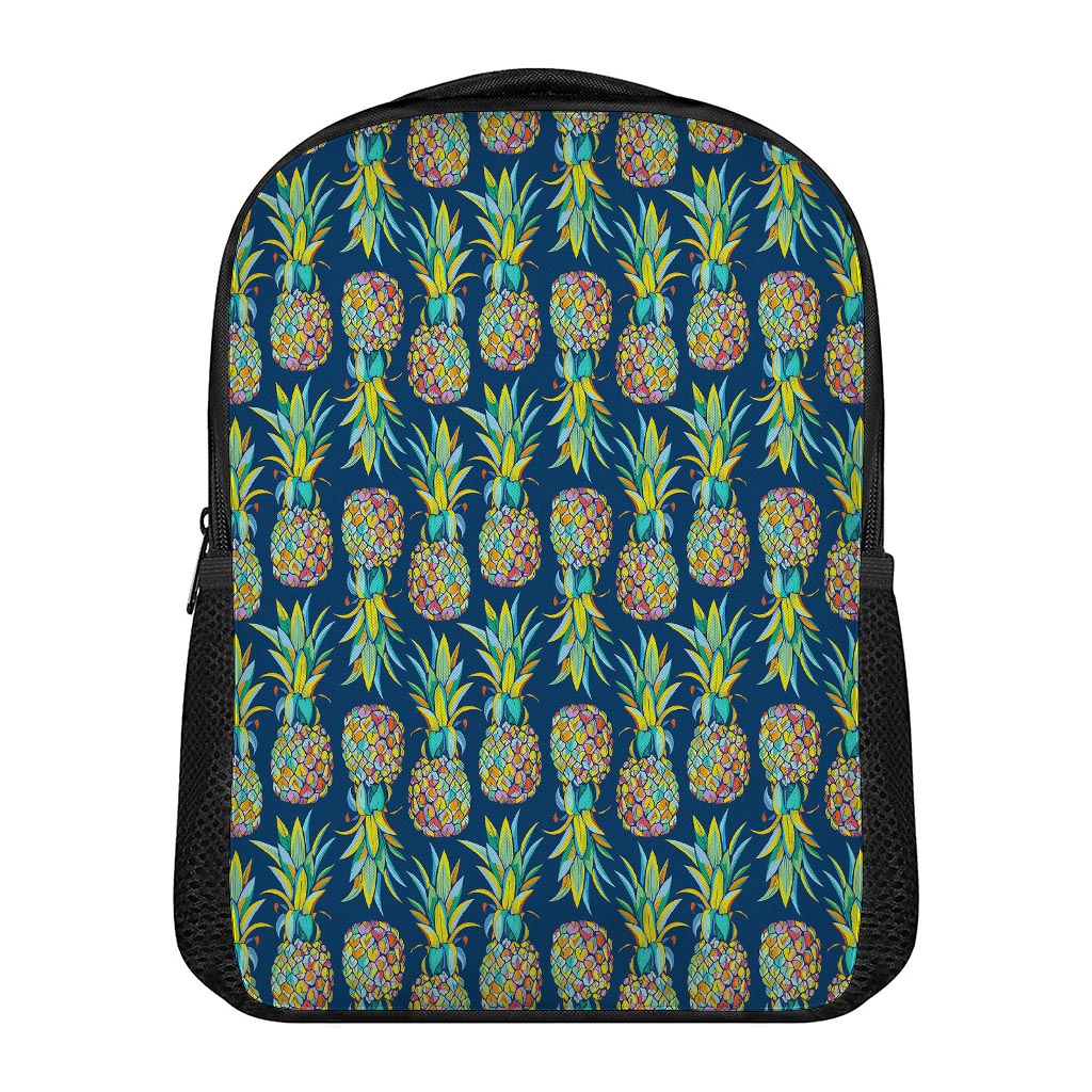Colorful Pineapple Pattern Print Casual Backpack
