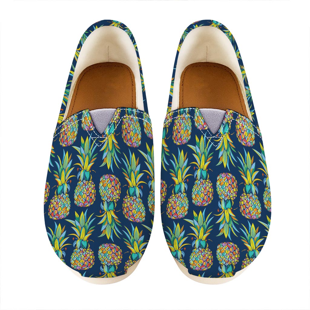 Colorful Pineapple Pattern Print Casual Shoes