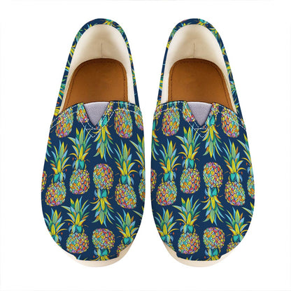 Colorful Pineapple Pattern Print Casual Shoes