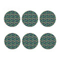 Colorful Pineapple Pattern Print Coaster Set