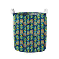 Colorful Pineapple Pattern Print Collapsible Laundry Basket