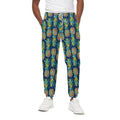 Colorful Pineapple Pattern Print Cotton Sweatpants