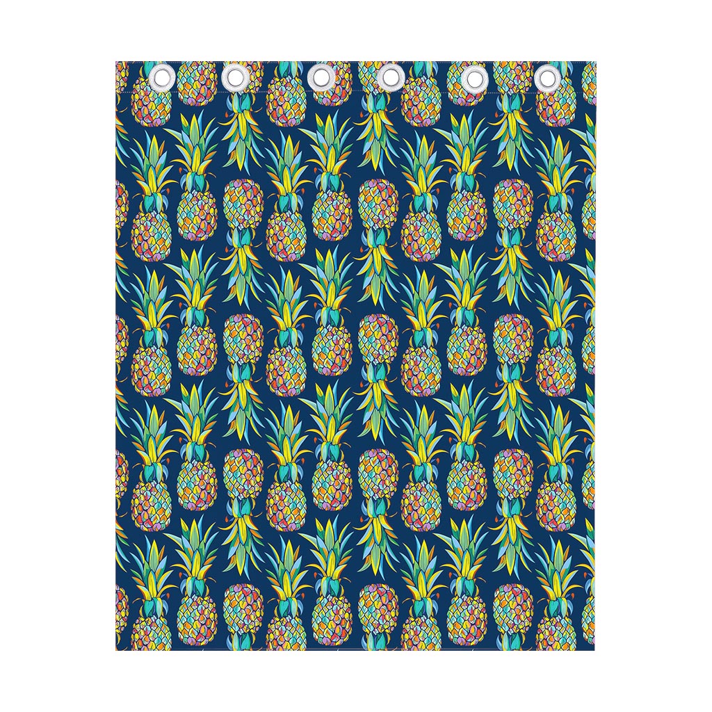 Colorful Pineapple Pattern Print Curtain