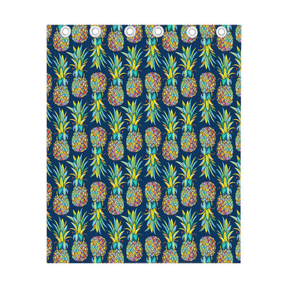 Colorful Pineapple Pattern Print Curtain