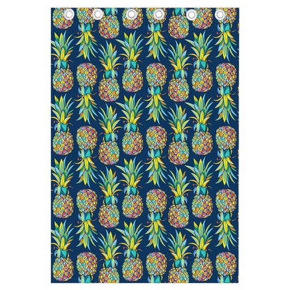 Colorful Pineapple Pattern Print Curtain
