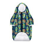 Colorful Pineapple Pattern Print Dog Zip Up Hoodie