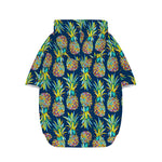 Colorful Pineapple Pattern Print Dog Zip Up Hoodie